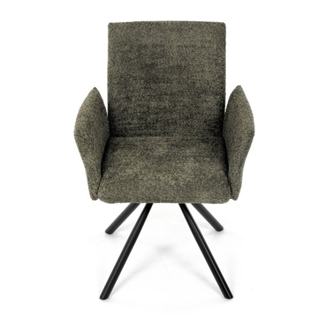 Jídelní otočné křeslo MANKA — kov, látka, více barev - Barevné varianty jídelního křesla MANKA: Šedá