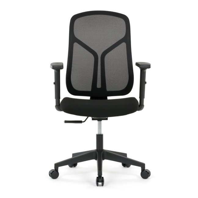 Kancelářská otočná židle EMIL — síť / látka, černá