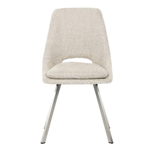 Jídelní židle TALISE — kov, látka, stříbrná / více barev