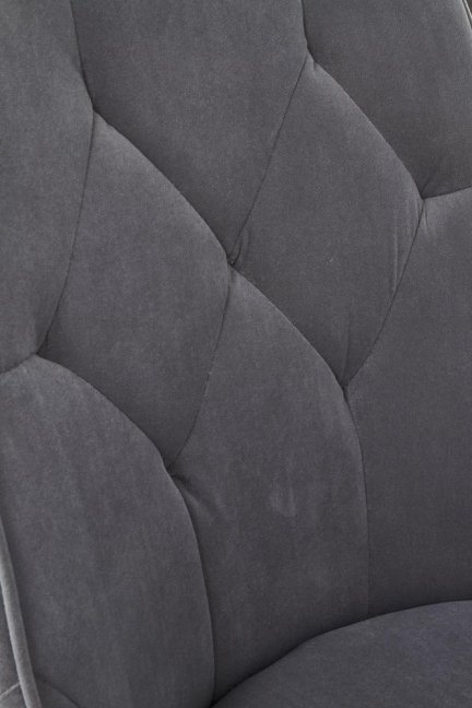 Jídelní židle VIKTORIA — kov, látka, šedá