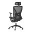 Kancelářská ergonomická židle ZANE s podnožkou — síť / látka, šedá