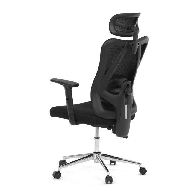 Kancelářská ergonomická židle LUMOS — síťovina, černá