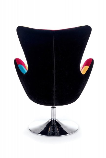 Designové křeslo BUTTERFLY — kov, látka, patchwork