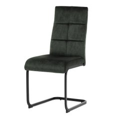 Jídelní židle GINA — kov, samet, zelená (rozbaleno)