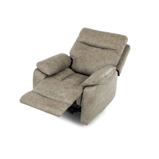 Relaxační polohovací TV křeslo NORBERT — látka, béžová, nosnost 150 kg