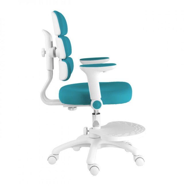 Dětská rostoucí židle Neoseat KIDDY THREE — látka, pratelný potah, tyrkysová