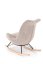 Houpací křeslo LUIS — kov, látka, béžová