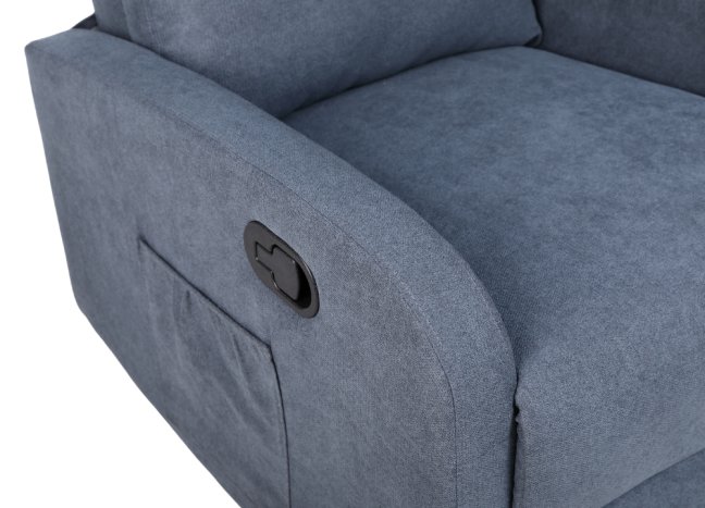 Relaxační polohovací TV křeslo FIORE — látka, šedá, nosnost 130 kg