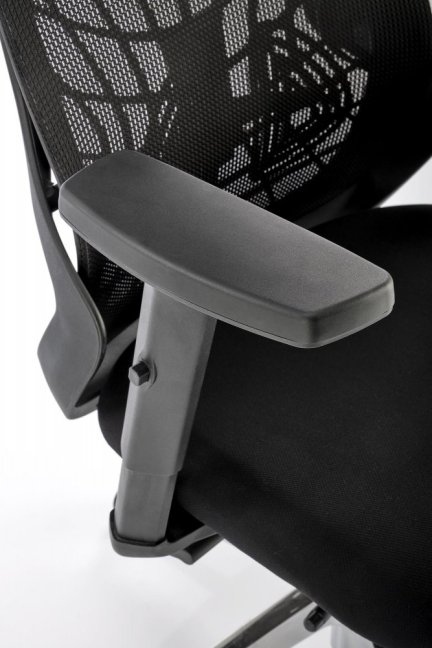 Kancelářská ergonomická židle GERONIMO — síť / látka, černá