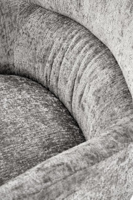 Otočné relaxační křeslo ušák FRANCO — kov, látka, šedá