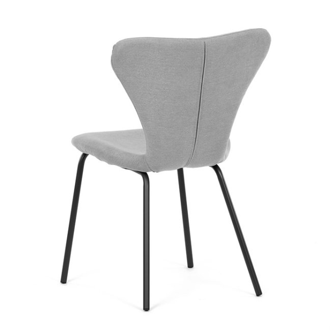 Jídelní židle JULES — kov, látka, více barev - Barevné varianty jídelní židle JULES: Světle šedá