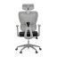 Kancelářská ergonomická židle GRANT II — síť, látka, šedá