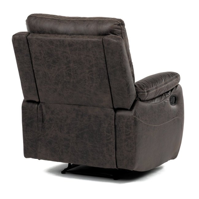Relaxační polohovací TV křeslo NORBERT — látka, tmavě hnědá, nosnost 150 kg