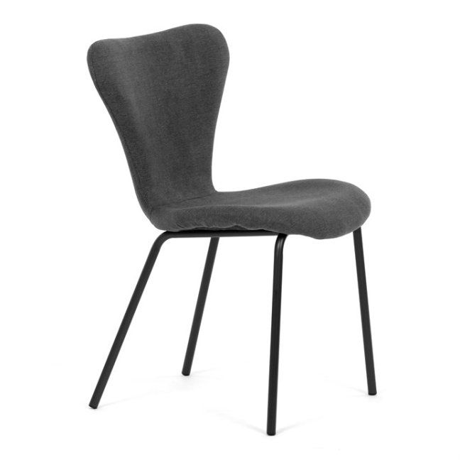 Jídelní židle JULES — kov, látka, více barev - Barevné varianty jídelní židle JULES: Světle šedá