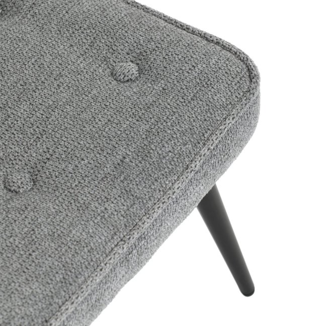 Relaxační křeslo ušák s taburetem ROYAL II — kov, látka, šedá