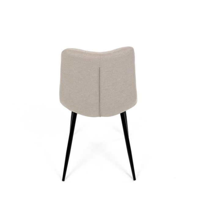 Jídelní židle DAEMON — kov, látka, černá / cappuccino