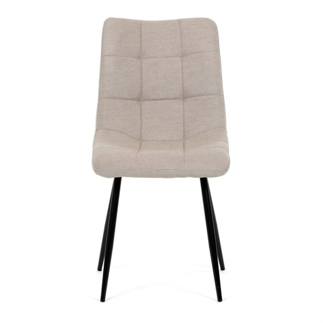 Jídelní židle DAEMON — kov, látka, černá / cappuccino