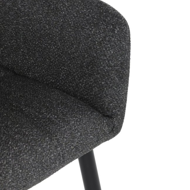 Jídelní křeslo LYON — kov, látka, více barev - Barevné varianty jídelního křesla LYON: Tmavě šedá