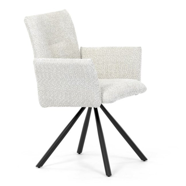 Jídelní otočné křeslo MANKA — kov, látka, více barev - Barevné varianty jídelního křesla MANKA: Šedá