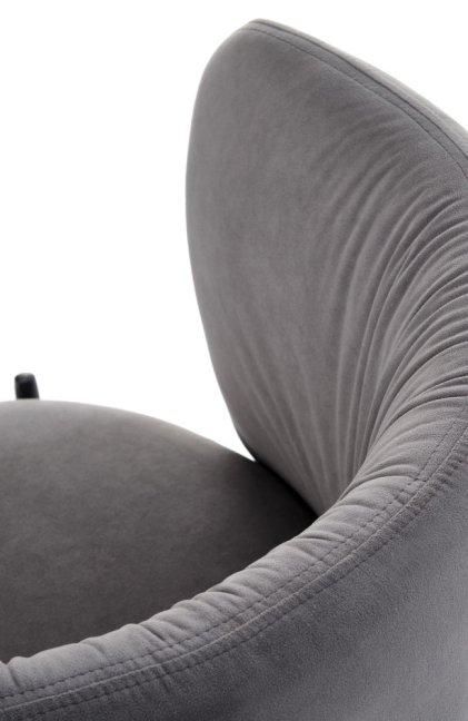 Jídelní křeslo KAREN — kov, samet, šedá