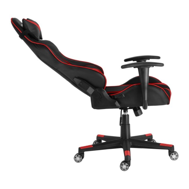Herní židle Racing PRO ZK-009— ekokůže, černá / červená, nosnost 130 kg
