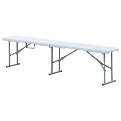 Zahradní lavice NANA — kov, plast, bílá