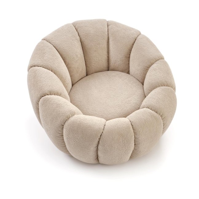 Designové křeslo GASPAR II — látka, béžová