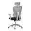 Kancelářská ergonomická židle GRANT II — síť, látka, šedá