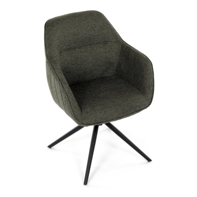 Jídelní otočná židle SCARA — kov, látka, více barev