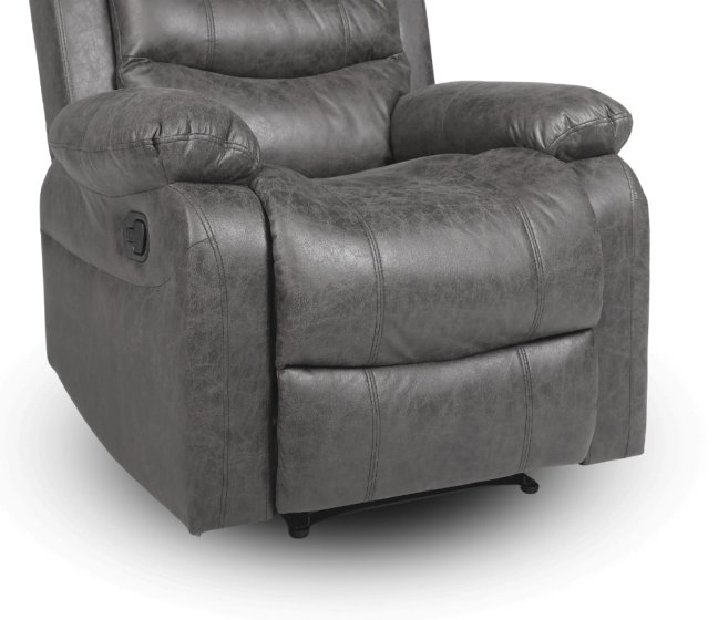 Relaxační polohovací TV křeslo HAVEN — látka, šedá, nosnost 130 kg