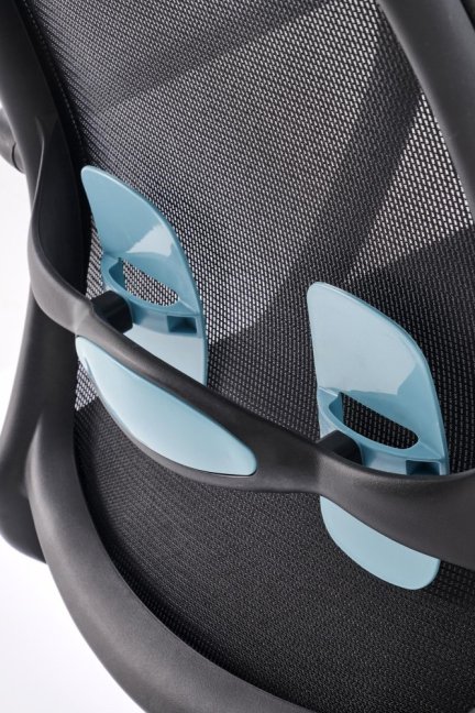 Kancelářská otočná židle ORCANO — síť / látka, černá