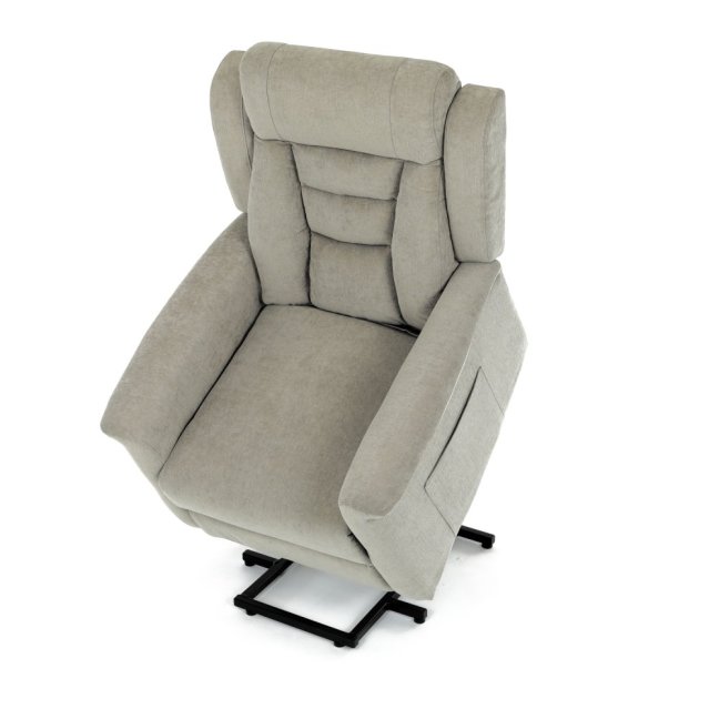 TV křeslo SARGON s elektrickým polohováním — 2 motory, látka, béžová