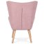Relaxační křeslo ušák BETTY — masiv, látka, růžová