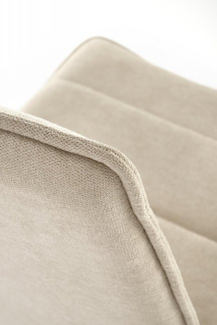 Jídelní židle APOLLO — kov, látka, černá / béžová