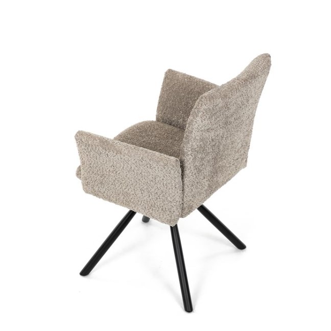 Jídelní otočné křeslo MANKA — kov, látka, více barev - Barevné varianty jídelního křesla MANKA: Šedá