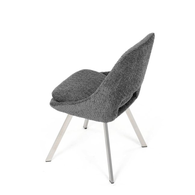 Jídelní židle TALISE — kov, látka, stříbrná / více barev