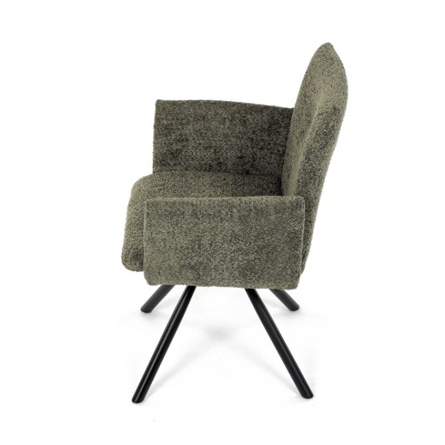 Jídelní otočné křeslo MANKA — kov, látka, více barev - Barevné varianty jídelního křesla MANKA: Šedá