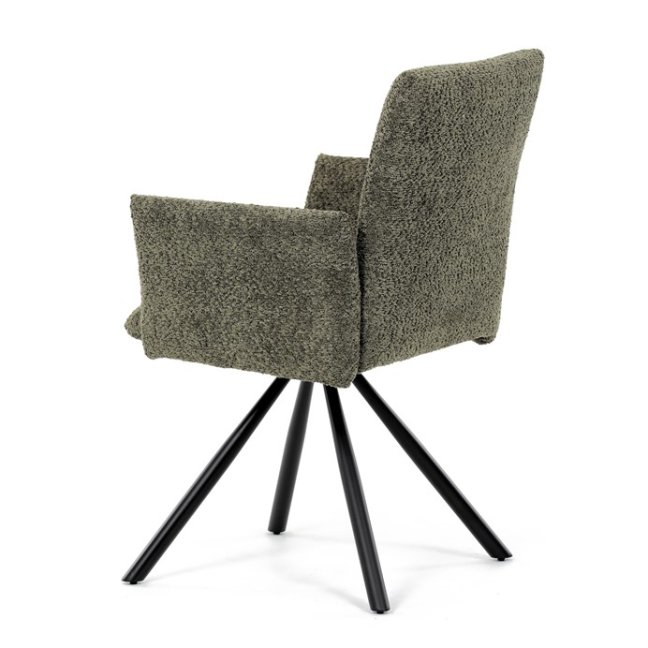 Jídelní otočné křeslo MANKA — kov, látka, více barev - Barevné varianty jídelního křesla MANKA: Šedá