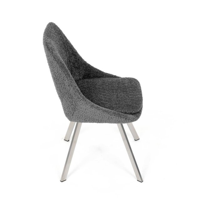 Jídelní židle TALISE — kov, látka, stříbrná / více barev