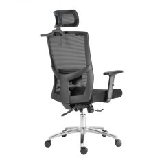 Kancelářská ergonomická židle DEBRA — černá, nosnost 150 kg