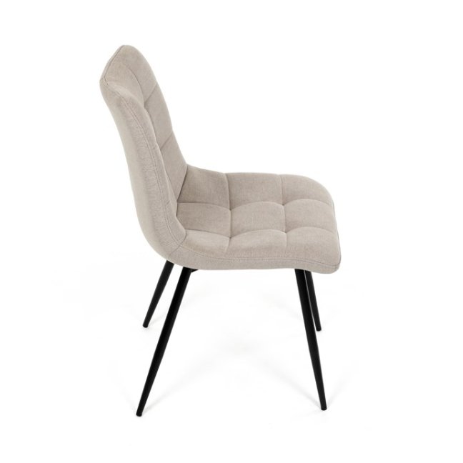 Jídelní židle DAEMON — kov, látka, černá / cappuccino