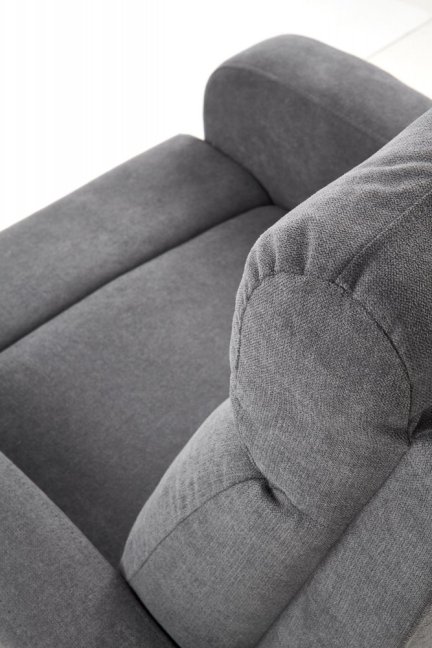 Relaxační polohovací TV křeslo OSLO — látka, šedá