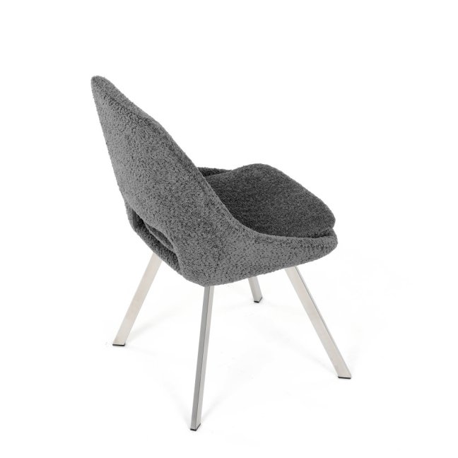 Jídelní židle TALISE — kov, látka, stříbrná / více barev