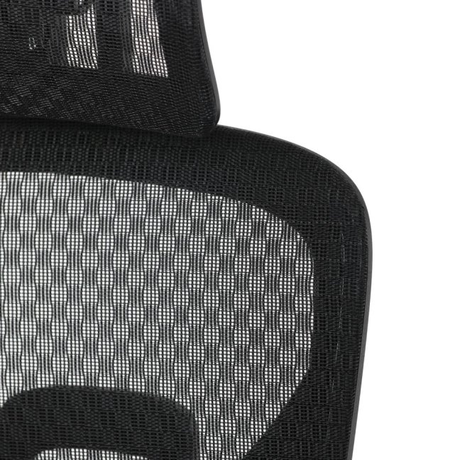 Kancelářská ergonomická židle TRAGEL — síť / látka, černá