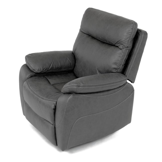 Relaxační křeslo BENNY s elektrickým polohováním — látka, šedá