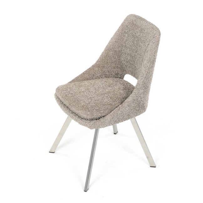 Jídelní židle TALISE — kov, látka, stříbrná / více barev