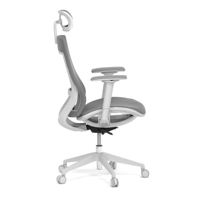 Kancelářská ergonomická židle SIVAL — síť, šedá