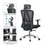 Kancelářská ergonomická židle Neoseat BOROSI — černá, nosnost 150 kg