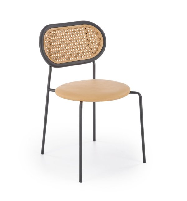 Jídelní židle RONALD — kov, umělý ratan, více barev - Barevné varianty jídelní židle RONALD: Zelená