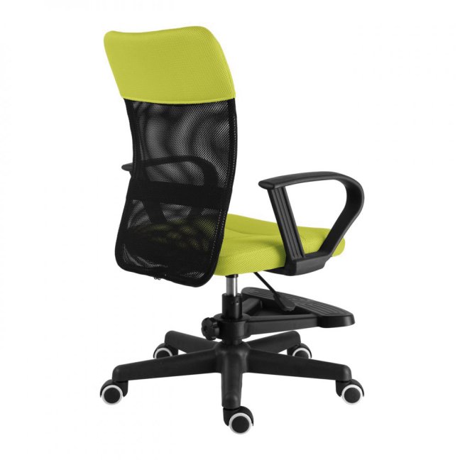 Dětská židle Neoseat MONKEY s podnoží — látka, černá / světle zelená